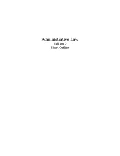 Administrative Law Outlines
