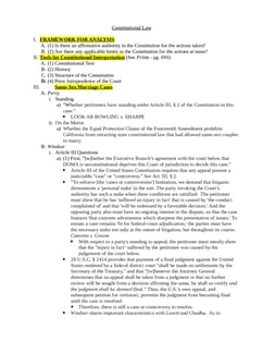 Constitutional Law I Outlines