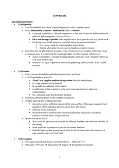 IP Law (Attack Outline) Outlines
